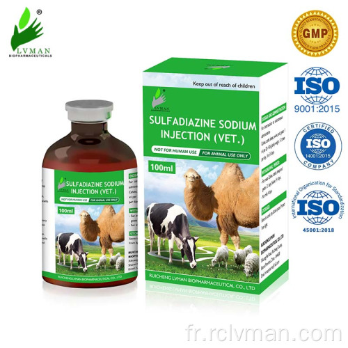 Injection de sodium sulfadiazine à usage animal uniquement